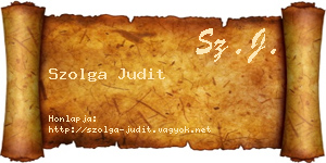 Szolga Judit névjegykártya